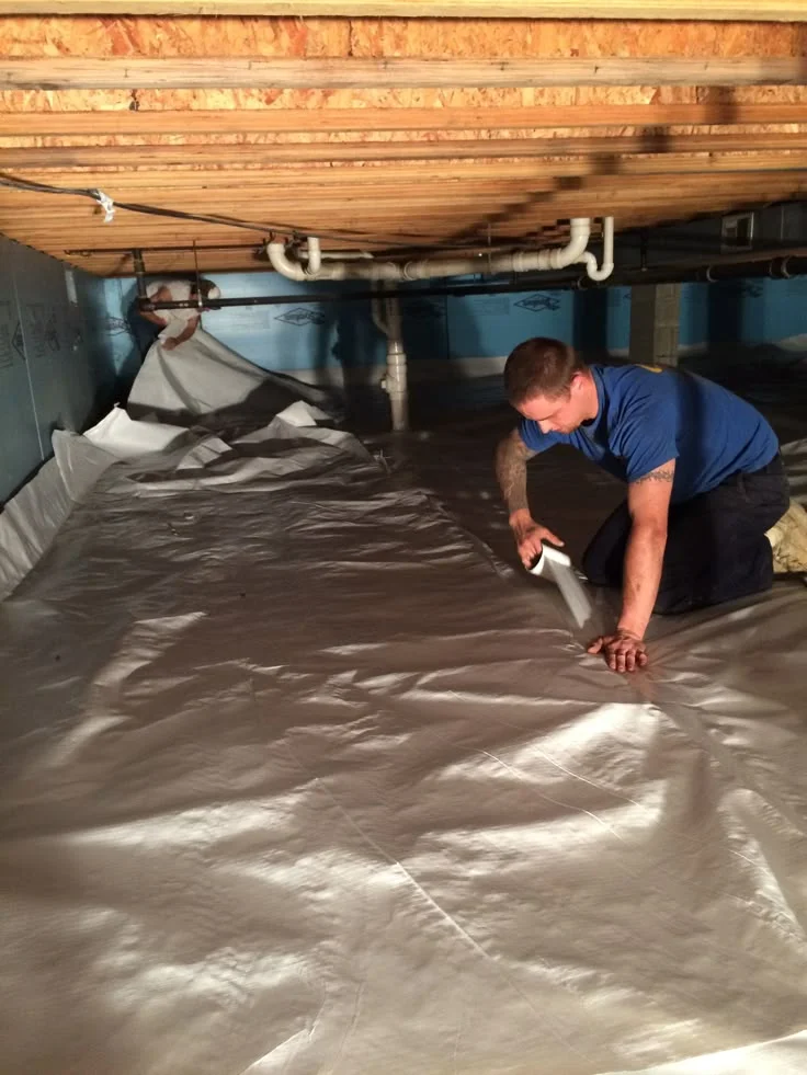 Crawl space insulation repair